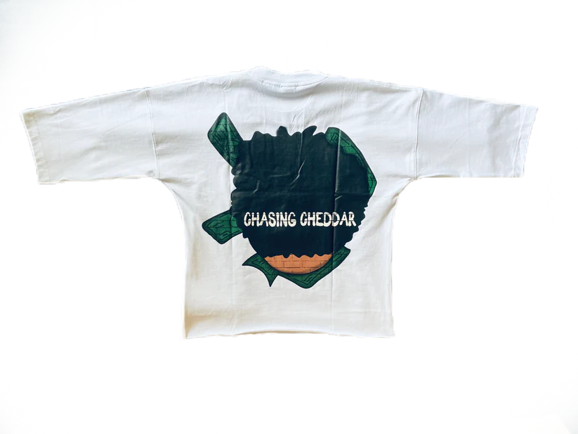 Money Man Oversized Crop Tee(White)